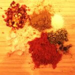 Homemade Taco Seasoning mix on a wooden plate