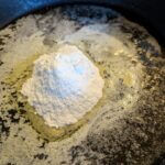 Butter and flour in a skillet