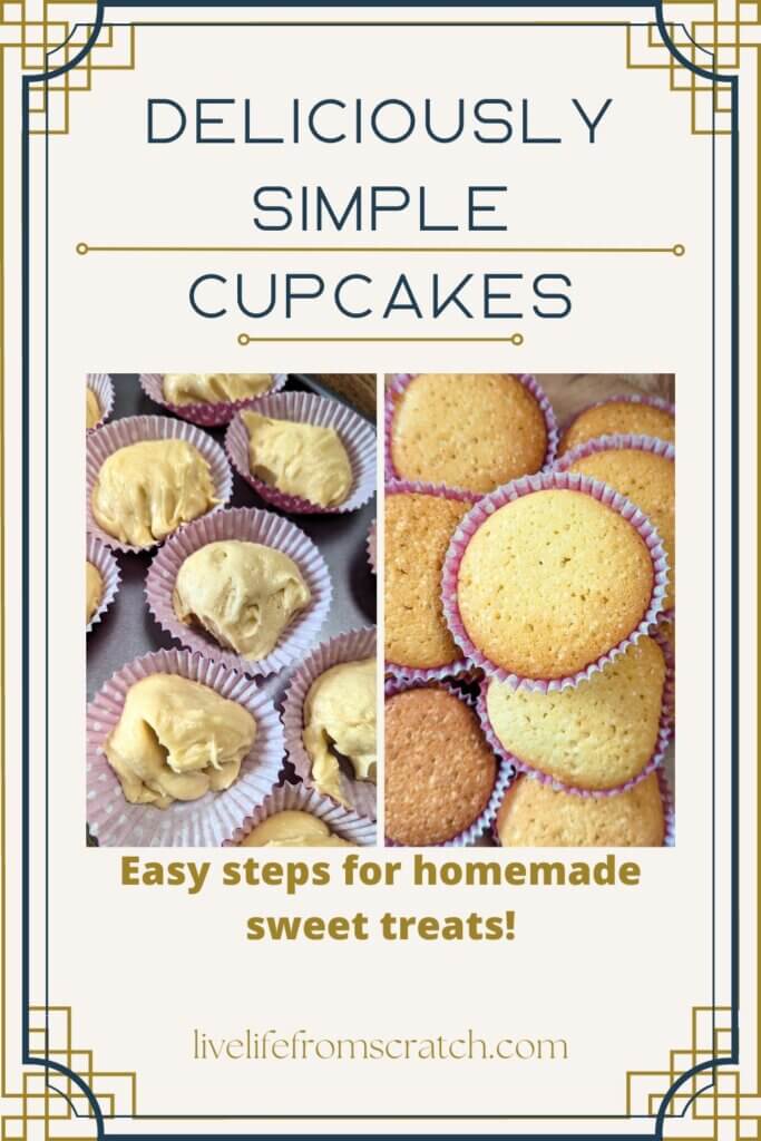pinterest image of this post about cupcakes